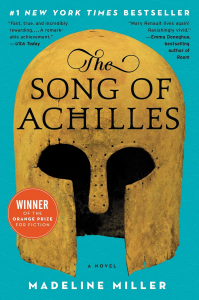 Book cover of The Song of Achilles by Madeline Miller, a TikTok favorite retelling of Greek mythology.